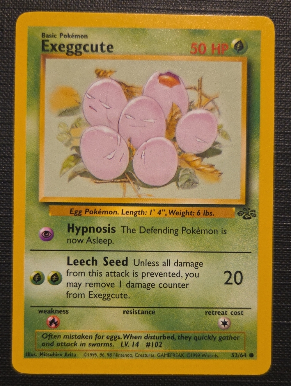 EXEGGCUTE Pokemon Jungle Set (1999) Trading Card (52/64)